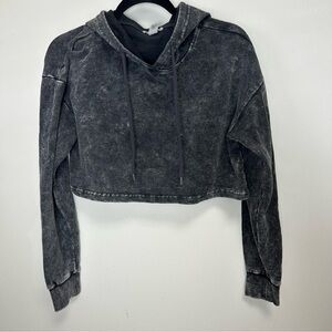 Forever 21 cropped acid wash hoodie medium